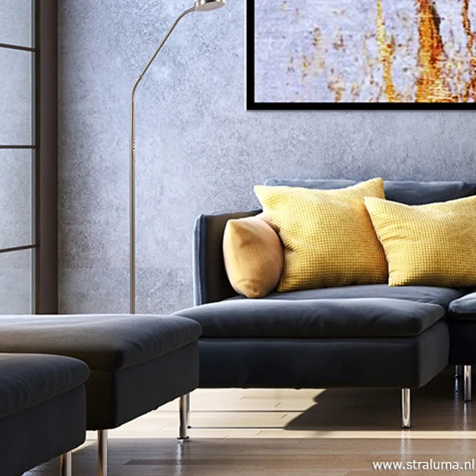 Stalen lees/vloerlamp LED dim to warm>Straluma Outlet