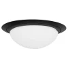 3-Standen dimbare LED plafondlamp zwart met wit glas IP44>Straluma