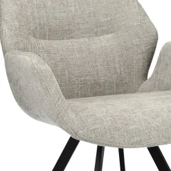 Stijlvolle armstoel taupe met zwarte poot></noscript>Straluma Online