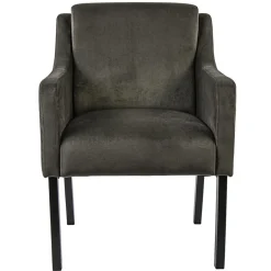 Stijlvolle eetkamerstoel bruin met zwarte poot>Straluma Hot