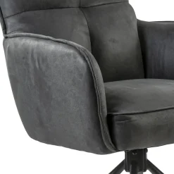 Stijlvolle eetkamerstoel draaibaar antraciet met zwart></noscript>Straluma Outlet