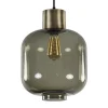 Stijvolle hanglamp smoke glas met bronzen fitting>Straluma Hot