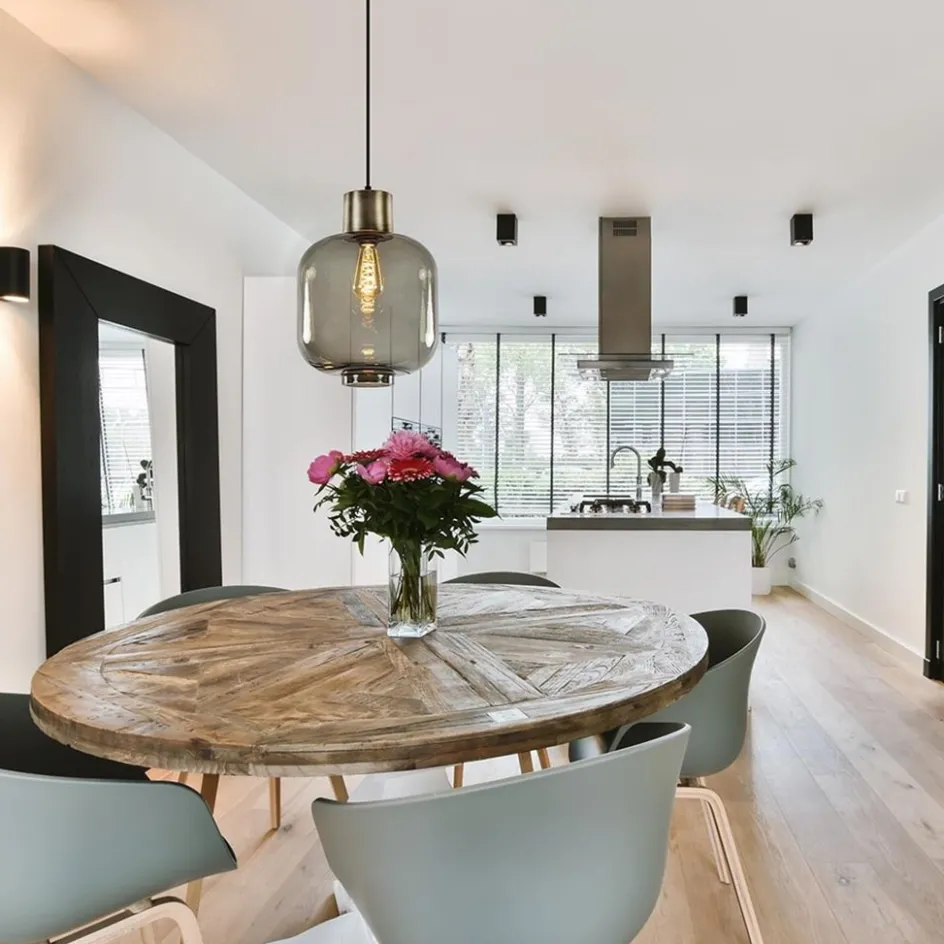 Stijvolle hanglamp smoke glas met bronzen fitting>Straluma Hot