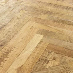 Stoere eettafel mangohout met visgraat en zwarte poot><noscript><img width=