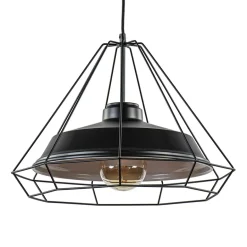 Stoere hanglamp industrieel/Scandinavisch mat zwart>Straluma Outlet