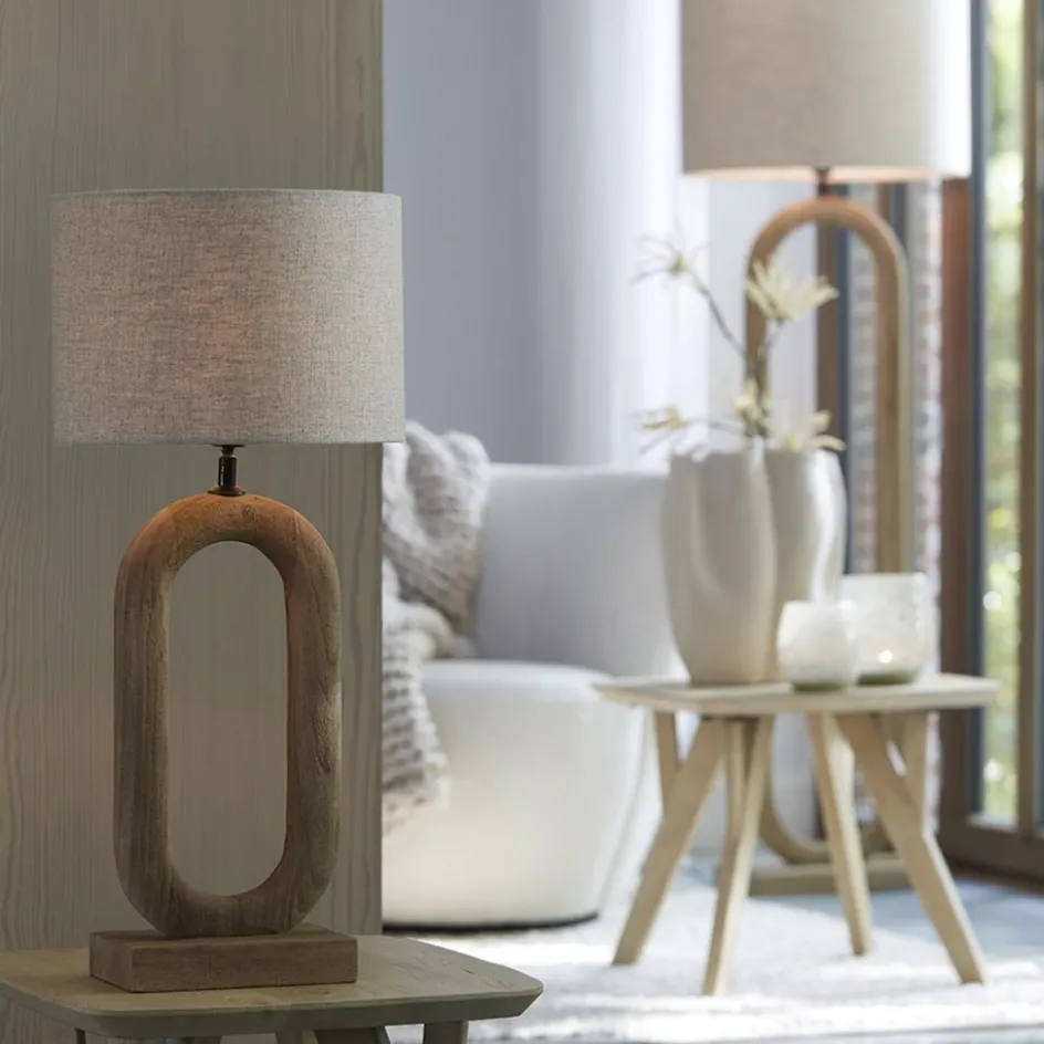 Stoere lampvoet hout naturel Light and Living>Straluma Sale