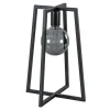 Stoere zwarte tafellamp frame>Straluma Online