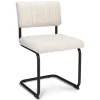 Stoffen eetkamerstoel met zwart metalen frame>Straluma Online