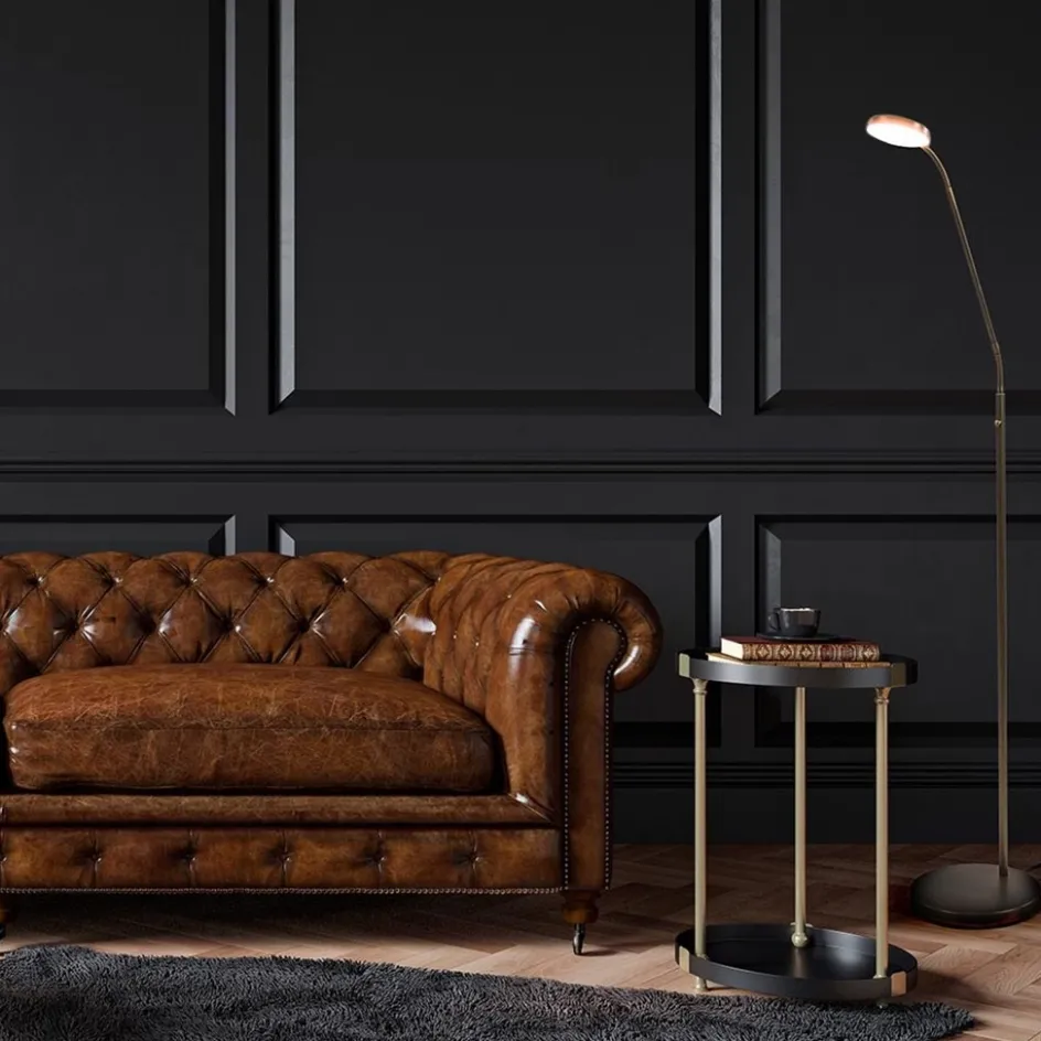 Strak klassieke LED leeslamp brons dim to warm>Straluma Clearance