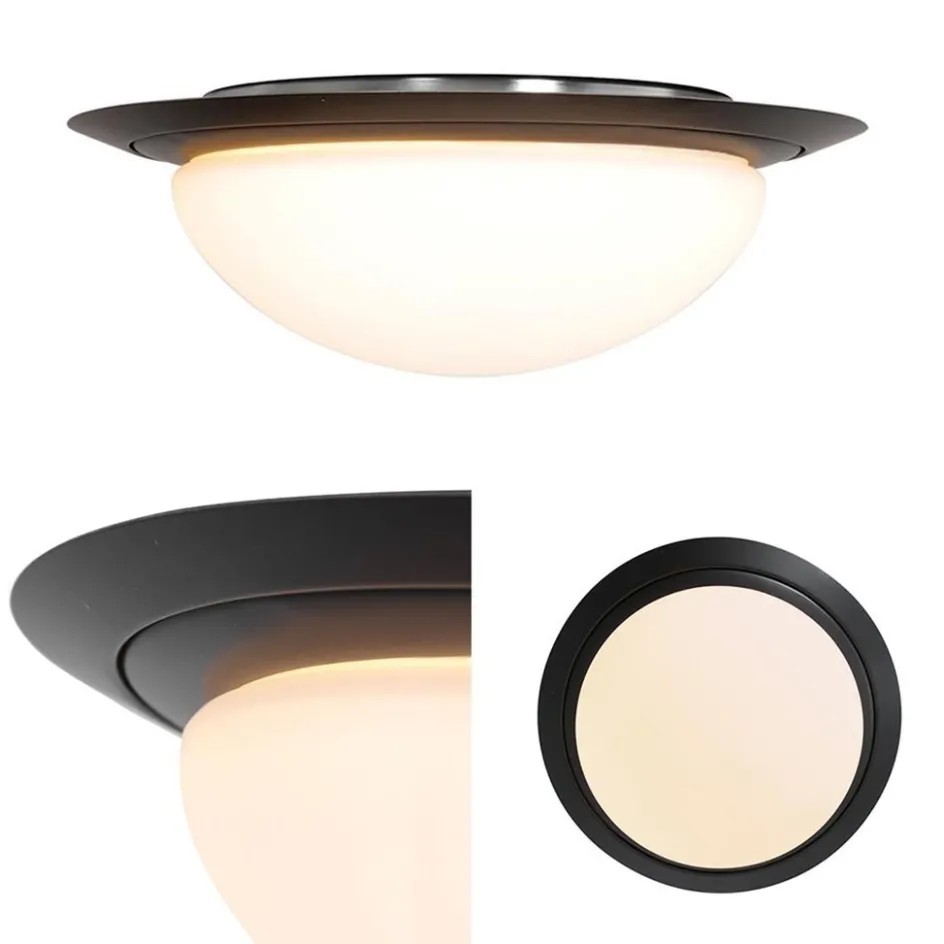 Strak klassieke LED plafonnière zwart inclusief LED>Straluma Sale