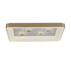 Strak klassieke LED plafondlamp goud met kristaleffect>Straluma