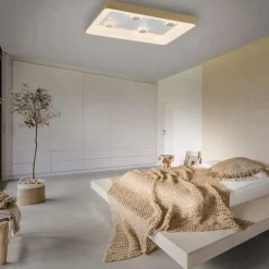 Strak klassieke LED plafondlamp goud met kristaleffect></noscript>Straluma