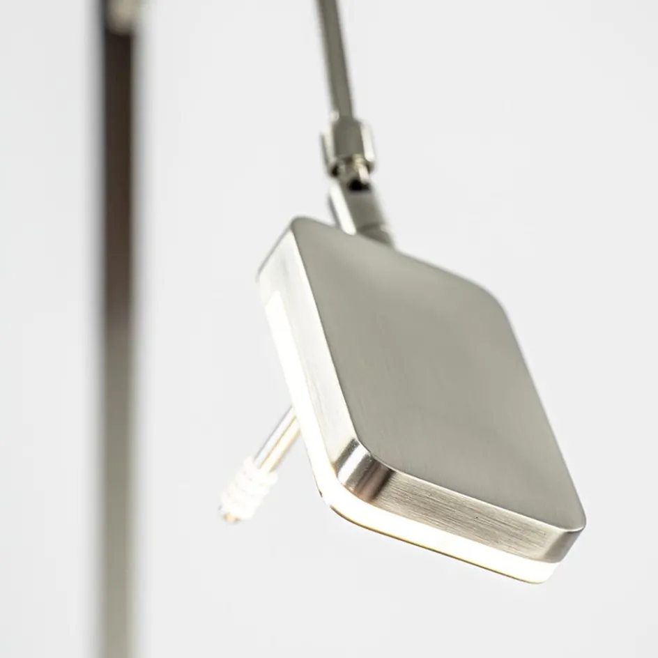 Strak klassieke leeslamp nikkel met dimbaar LED>Straluma Hot