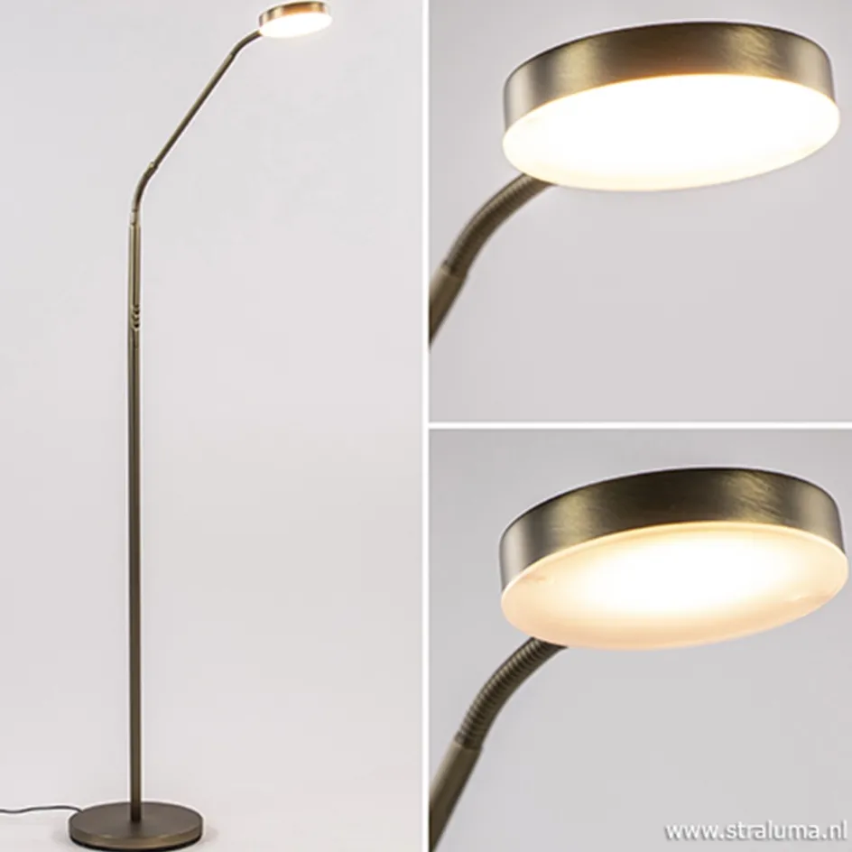 Strak klassieke leeslamp brons dimbaar>Straluma Hot