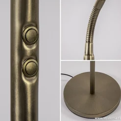 Strak klassieke leeslamp brons dimbaar><noscript><img width=