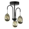 Strak klassieke plafondlamp egg goud met zwart>Straluma New