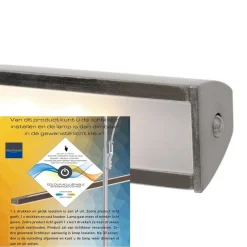 Strak klassieke schilderij wandlamp geborsteld staal><noscript><img width=