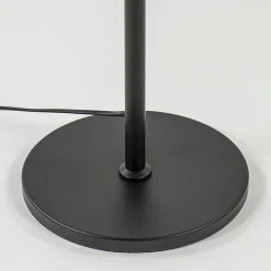 Strak klassieke vloerlamp zwart met amber glas 30 cm><noscript><img width=