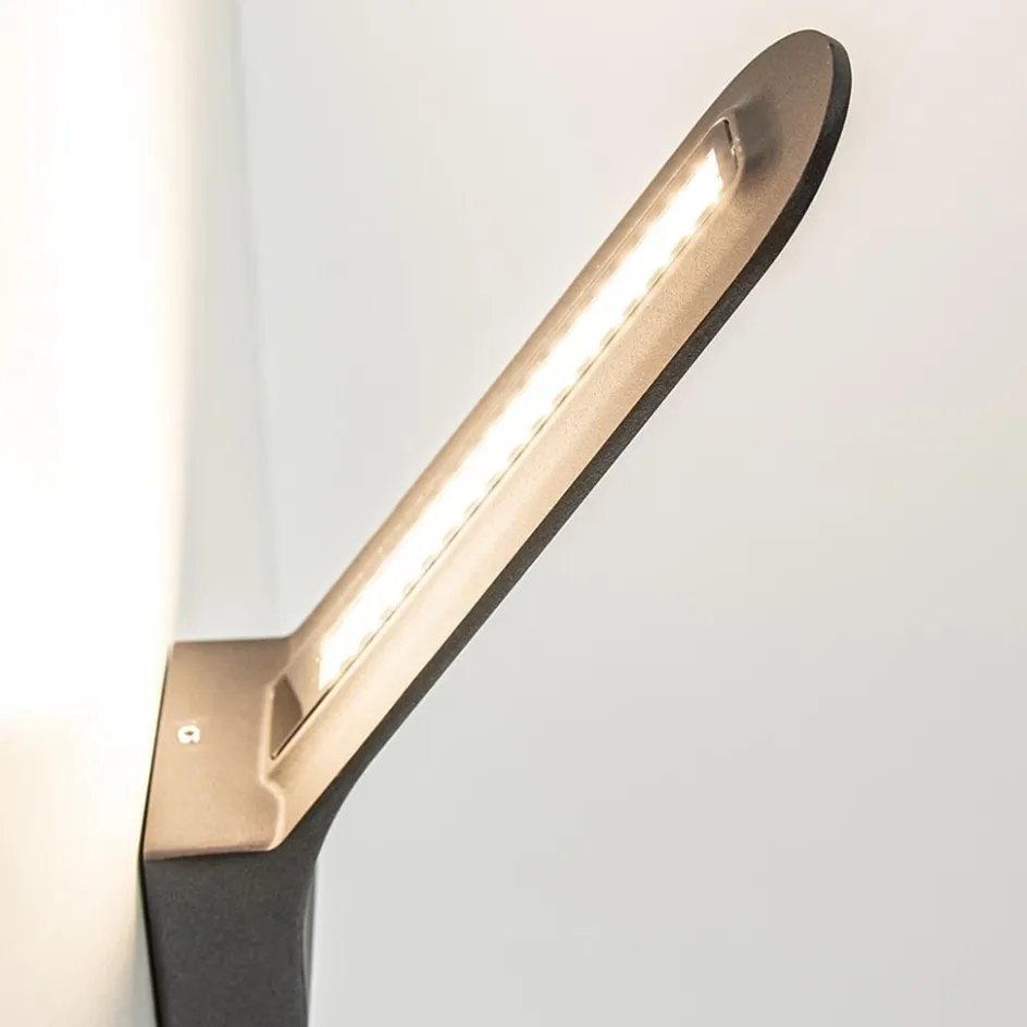 Strakke design LED buitenlamp zwart wand>Straluma Hot