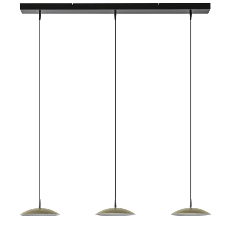 Strakke 3-lichts hanglamp LED mat zwart/mat goud>Straluma Outlet