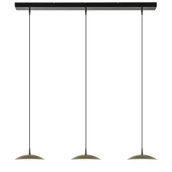 Strakke 3-lichts hanglamp LED mat zwart/mat goud>Straluma Outlet