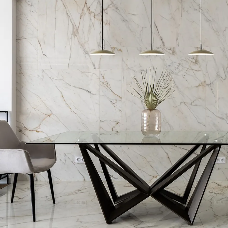 Strakke 3-lichts hanglamp LED mat zwart/mat goud>Straluma Outlet