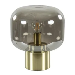 Tafellamp Arturan brons met smoke glazen kap>Straluma