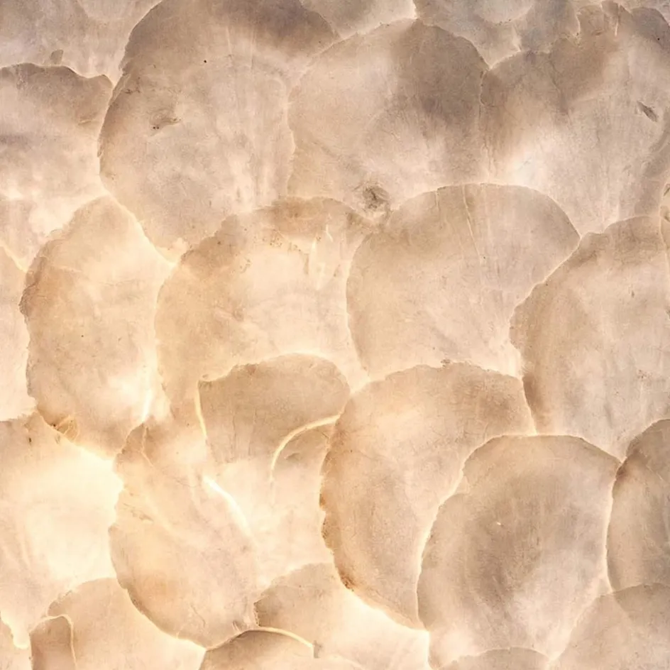 Tafellamp ball 30 cm rond creme schelpen>Straluma Best