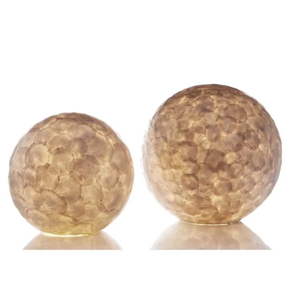 Tafellamp ball 30 cm rond creme schelpen>Straluma Best