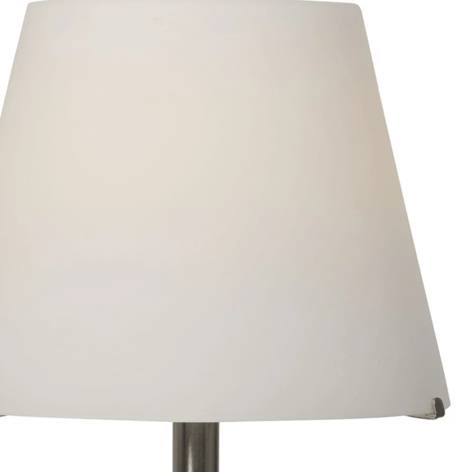 Tafellamp Calabro rvs met wit glas>Straluma Hot