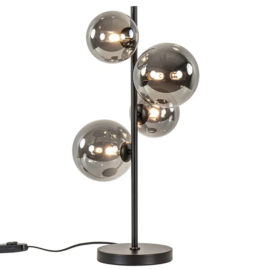 Tafellamp Calcio 4l zwart + smoke glas>Straluma Sale