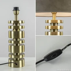 Tafellamp Desley voet z/kap matgoud></noscript>Straluma Online