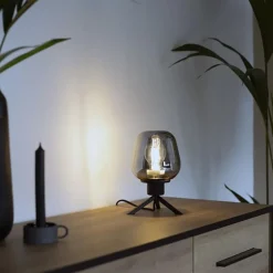 Tafellamp driepoot kegel smoke glas></noscript>Straluma Sale