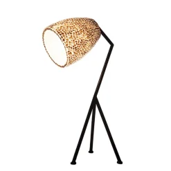 Tafellamp driepoot zwart/schelpen gold>Straluma