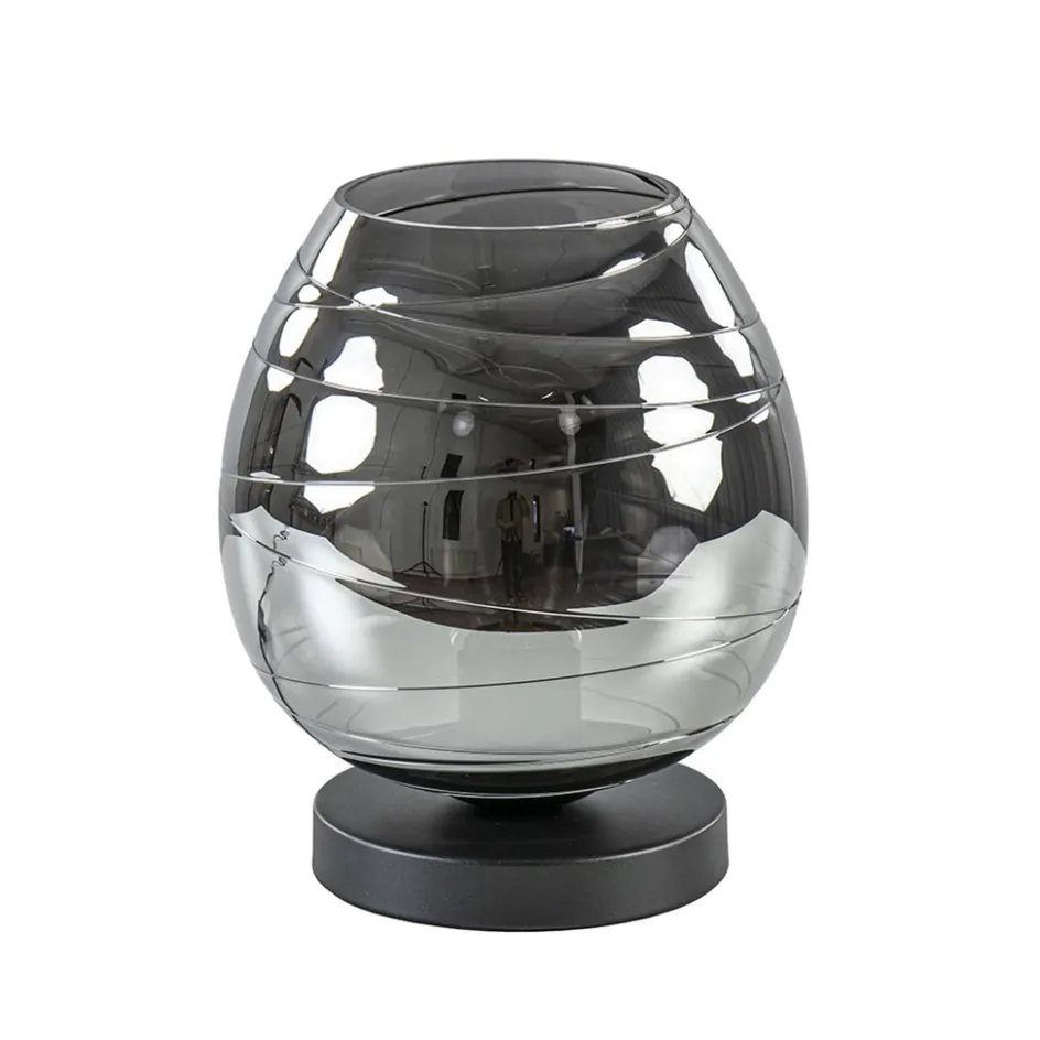 Tafellamp Fantasy laag zwart + smoke glas>Straluma Hot