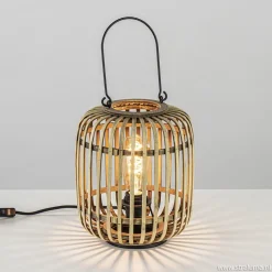 Tafellamp lantaarn bamboe>Straluma Outlet