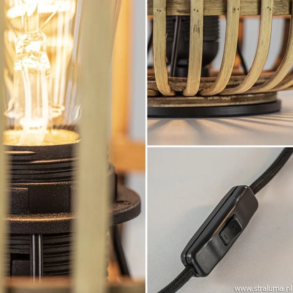 Tafellamp lantaarn bamboe>Straluma Outlet