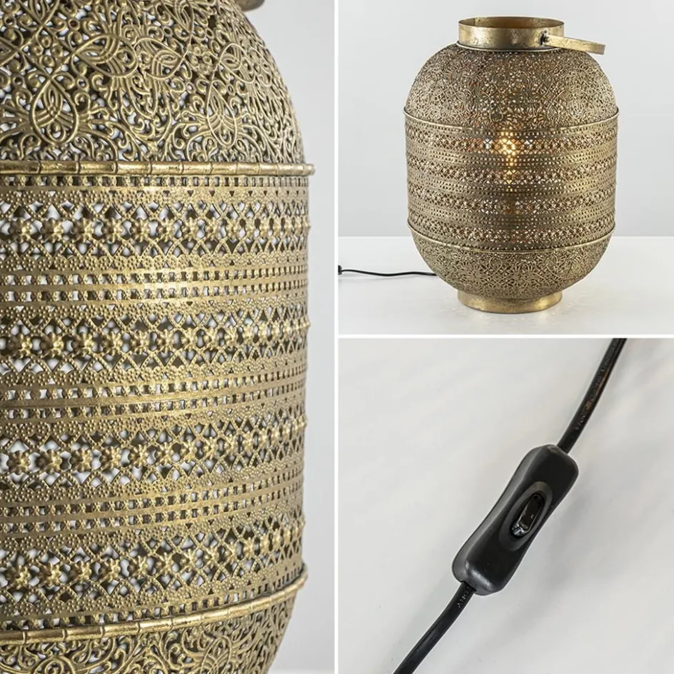 Tafellamp lantaarn goud groot Oriental>Straluma