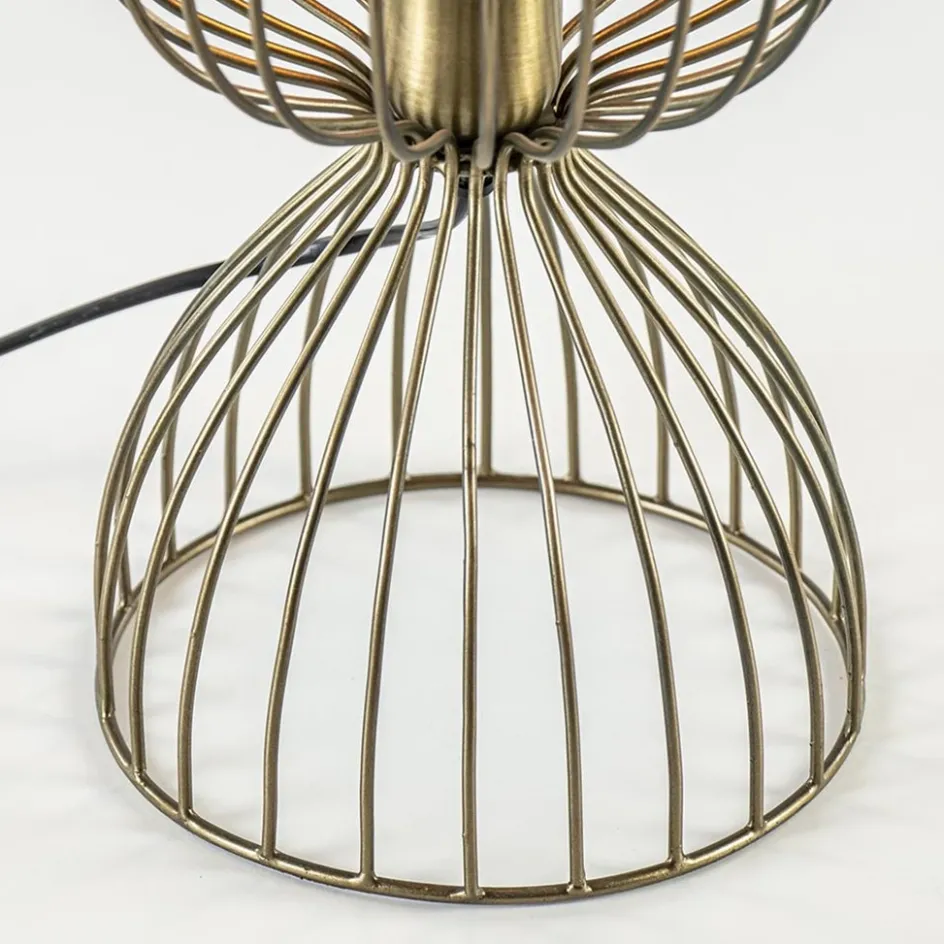 Tafellamp Lazar van Light and Living antiek brons draad>Straluma Online