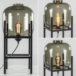 Tafellamp Lett frame zwart/smoke glas><noscript><img width=