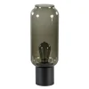 Tafellamp Lett zwart + smoke glas 13cm>Straluma Best