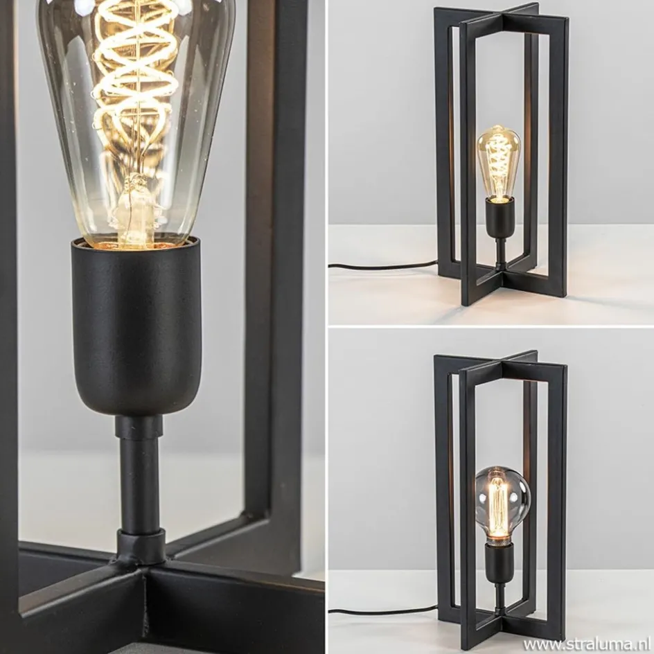 Tafellamp Mace 40cm zwart>Straluma New