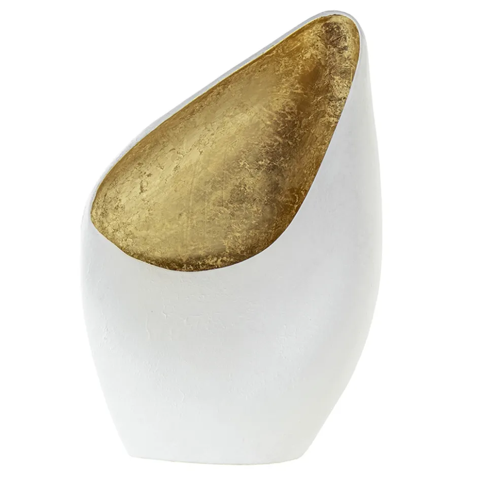 Tafellamp mat wit met goldleaf groot>Straluma Discount