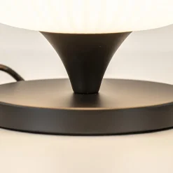 Tafellamp mat zwart met wit glas><noscript><img width=