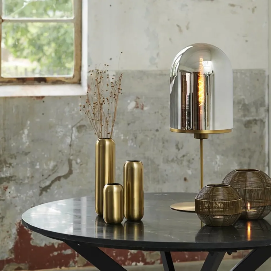 Tafellamp Maverick antiek brons met smoke glas>Straluma Outlet