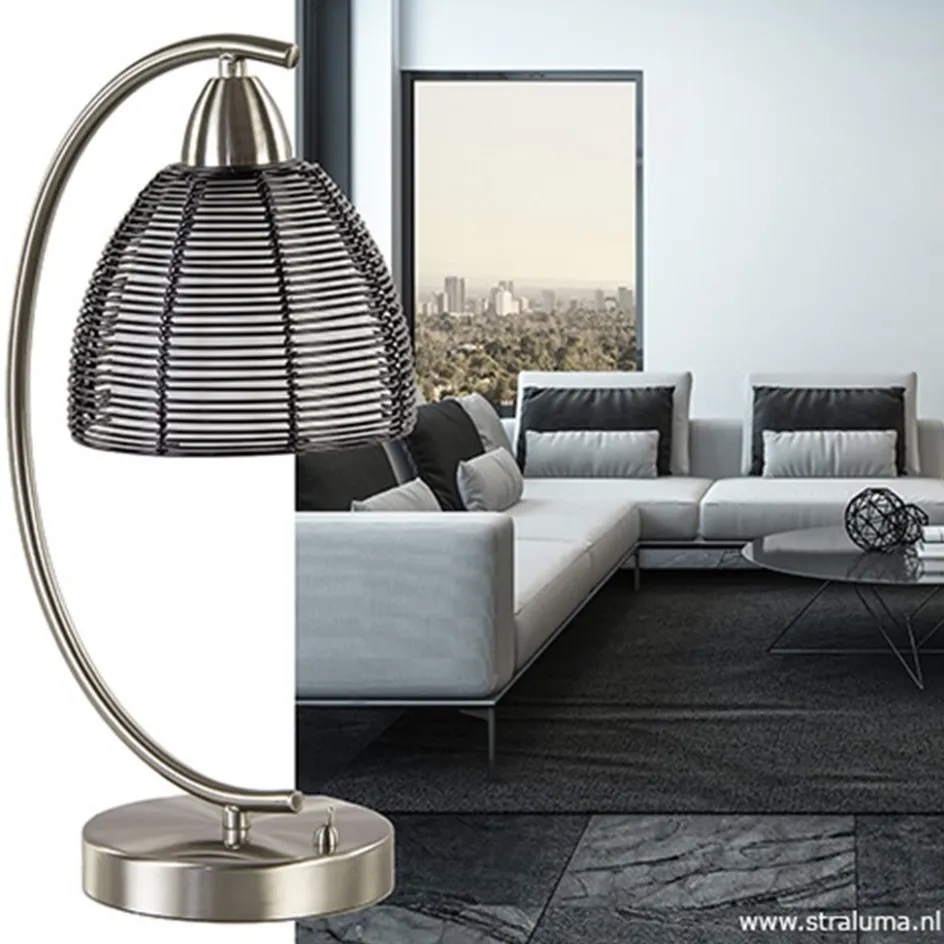 Tafellamp met zwarte draad kap>Straluma Outlet