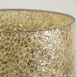 Tafellamp metaal met schelpen kap><noscript><img width=