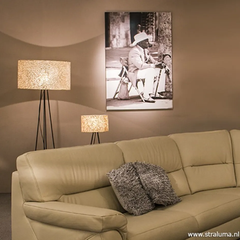 Tafellamp metaal met schelpen kap>Straluma New