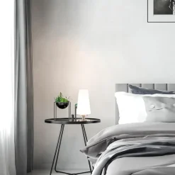 Tafellamp nikkel/glas met touchdimmer></noscript>Straluma Discount