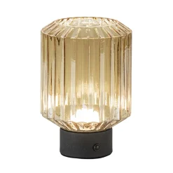 Tafellamp op batterij amber/zwart dimbaar>Straluma Hot